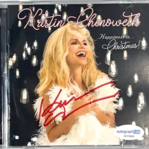KRISTIN CHENOWETH Signed Autograph CD "Happiness is Christmas" ACOA