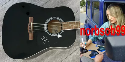 LAINEY WILSON SIGNED AUTOGRAPH 41″ ACOUSTIC GUITAR W/EXACT PROOF & BECKETT COA COLLECTIBLE MEMORABILIA