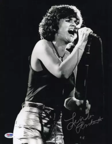 LINDA RONSTADT SIGNED AUTOGRAPH 11×14 PHOTO – LIVING IN THE USA BABE W/ PSA COA COLLECTIBLE MEMORABILIA