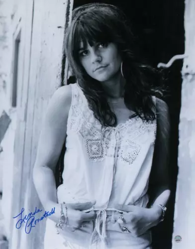 LINDA RONSTADT SIGNED AUTOGRAPH 11×14 PHOTO – YOUNG BEAUTIFUL SINGER STEINER COA COLLECTIBLE MEMORABILIA