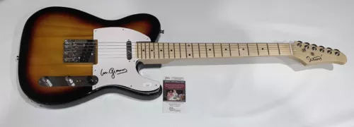 LOU GRAMM SIGNED SUNBURST ELECTRIC GUITAR FOREIGNER JSA COA COLLECTIBLE MEMORABILIA