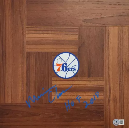 Maurice Cheeks Signed Floorboard w/ BAS COA Philadelphia 76ers Beckett
