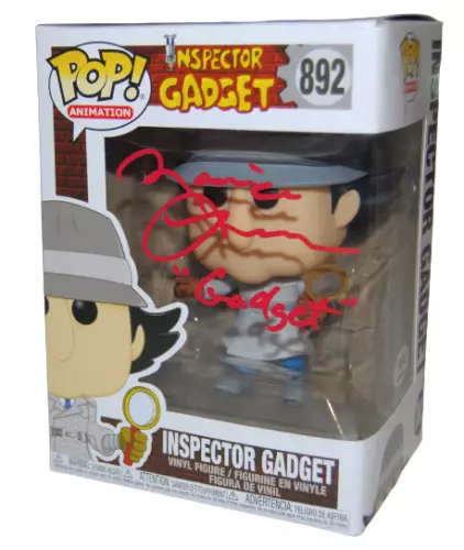 MAURICE LAMARCHE SIGNED (INSPECTOR GADGET( #892 FUNKO POP PSA/DNA AN61468 COLLECTIBLE MEMORABILIA