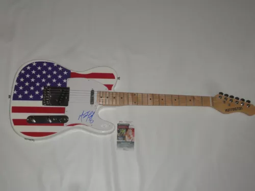 MEAT LOAF SIGNED USA FLAG ELECTRIC GUITAR BAT OUT OF HELL PROOF JSA COA 1 COLLECTIBLE MEMORABILIA