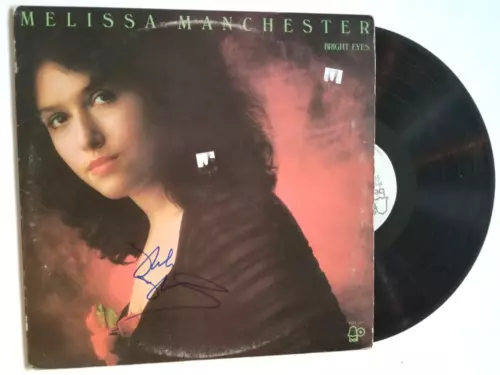 MELISSA MANCHESTER REAL HAND SIGNED BRIGHT EYES VINYL RECORD COA AUTOGRAPHED COLLECTIBLE MEMORABILIA