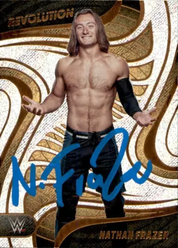 NATHAN FRAZER SIGNED 2023 PANINI REVOLUTION BASE WWE NXT CARD #78 COLLECTIBLE MEMORABILIA