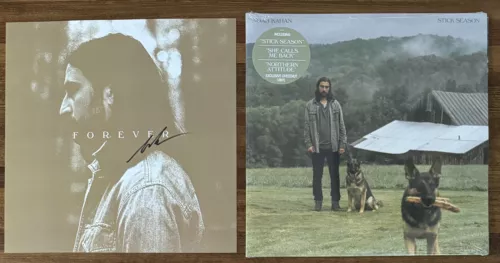 NOAH KAHAN STICK SEASON VINYL & SIGNED 11×11 PICTURE AUTOGRAPHED BAS BECKETT COA COLLECTIBLE MEMORABILIA