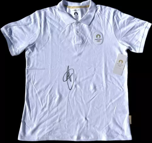 NOVAK DJOKOVIC SIGNED AUTOGRAPHED 2024 PARIS OLYMPICS POLO SHIRT SERBIA JSA COLLECTIBLE MEMORABILIA