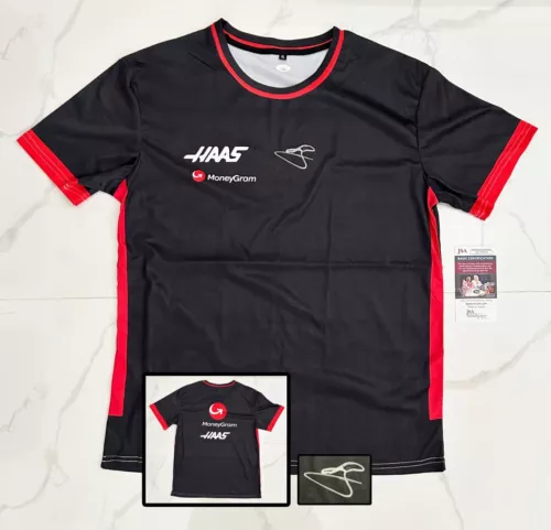Oliver Bearman Signed Shirt Ferrari Haas Formula 1 JSA 3 COA