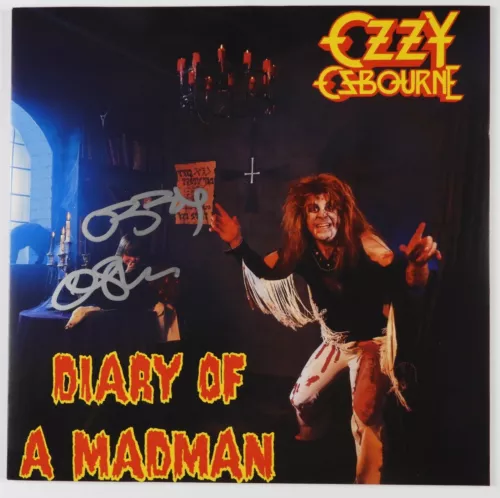 OZZY OSBOURNE JSA AUTOGRAPH SIGNED ALBUM DIARY OF A MADMAN COLLECTIBLE MEMORABILIA