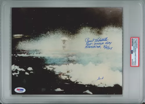 PAUL TIBBETS & GEORGE MARQUARDT SIGNED 8X10 PSA DNA AD05600 HIROSHIMA ...