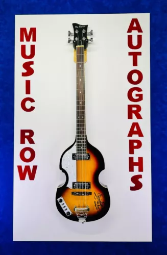 PETE BEST SIGNED AUTOGRAPH THE BEATLES LEFTY BASS GUITAR JSA LOA HAMBURG COLLECTIBLE MEMORABILIA