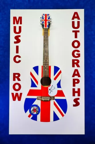 PETE TOWNSHEND SIGNED AUTOGRAPH ACOUSTIC GRAPHIC GUITAR JSA COA THE WHO COLLECTIBLE MEMORABILIA