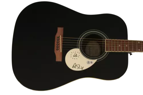 PETER GABRIEL GENESIS SIGNED AUTOGRAPH GIBSON EPIPHONE ACOUSTIC GUITAR – BECKETT COLLECTIBLE MEMORABILIA