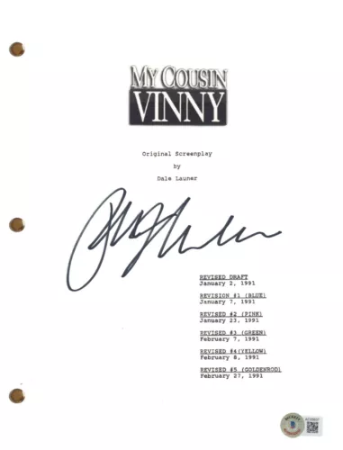 RALPH MACCHIO MY COUSIN VINNY AUTOGRAPH SIGNED MOVIE SCRIPT SCREENPLAY BECKETT COLLECTIBLE MEMORABILIA