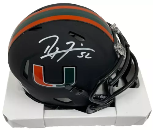 RAY LEWIS SIGNED NCAA MIAMI HURRICANES MINI SPEED HELMET AUTOGRAPH BECKETT COLLECTIBLE MEMORABILIA