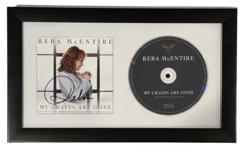 REBA MCENTIRE SIGNED AUTOGRAPH MY CHAINS ARE GONE CD FRAMED DISPLAY BECKETT COA COLLECTIBLE MEMORABILIA
