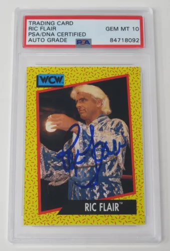 What Is Ric's Card Ric Flair WWE WWF Signed Autograph 1991 Impel WCW Rookie Card RC 36 PSA ...