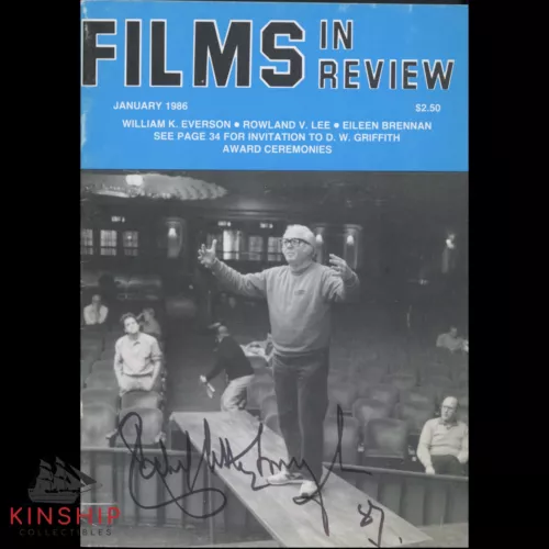 RICHARD ATTENBOROUGH SIGNED FILMS IN REVIEW GUIDE BOOK JSA JURASSIC PARK E260 COLLECTIBLE MEMORABILIA