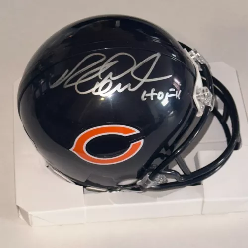 RICHARD DENT SIGNED CHICAGO BEARS MINI-HELMET W/ BECKETT AUTH & HOF INSCRIPTION COLLECTIBLE MEMORABILIA