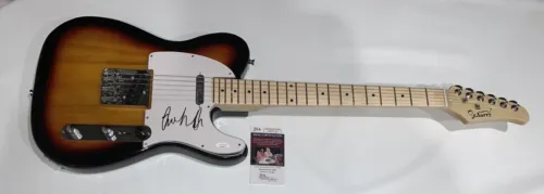 RICK ASTLEY SIGNED SUNBURST ELECTRIC GUITAR NEVER GONNA GIVE YOU UP JSA COA COLLECTIBLE MEMORABILIA