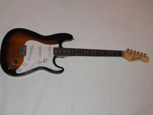 SAM HUNT SIGNED SUNBURST ELECTRIC GUITAR DOWNTOWNS DEAD SUPERSTAR PROOF JSA COA COLLECTIBLE MEMORABILIA