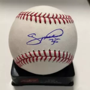 SANDY BAEZ DETROIT TIGERS SIGNED AUTOGRAPHED M.L. BASEBALL BECKETT