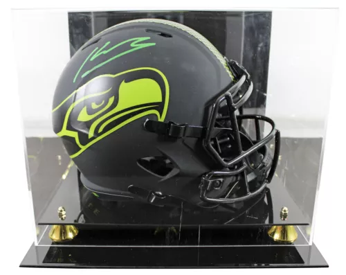 SEAHAWKS KENNETH WALKER III SIGNED ECLIPSE F/S SPEED REP HELMET W/ CASE BAS WIT COLLECTIBLE MEMORABILIA