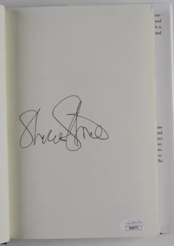 SHARON STONE JSA AUTOGRAPH SIGNED BOOK THE BEAUTY OF LIVING TWICE COLLECTIBLE MEMORABILIA
