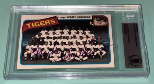 SPARKY ANDERSON SIGNED 1980 TOPPS CARD #626 BECKETT AUTHENTICATED BAS COLLECTIBLE MEMORABILIA