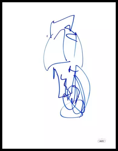 STEFAN LESSARD – DAVE MATTHEWS BAND SIGNED AUTOGRAPH ORIGINAL ART SKETCH JSA COA COLLECTIBLE MEMORABILIA