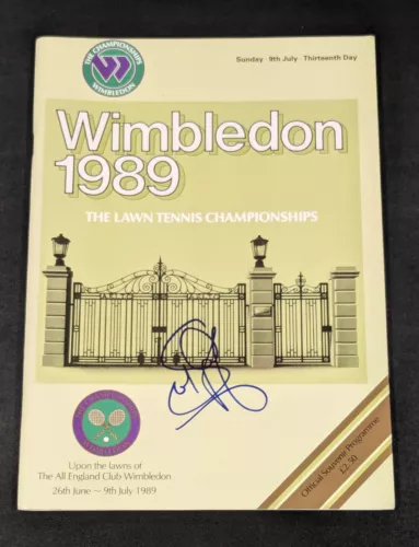 STEFFI GRAF SIGNED AUTOGRAPHED 1989 WIMBLEDON FINAL PROGRAM BECKETT (BAS) RARE! COLLECTIBLE MEMORABILIA