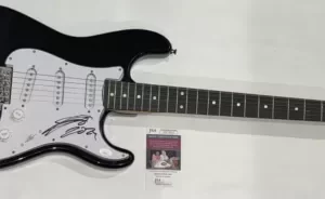 STEPHEN PEARCY SIGNED BLACK ELECTRIC GUITAR RATT AUTOGRAPHED JSA COA