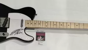 STEPHEN PEARCY SIGNED BLACK ELECTRIC GUITAR RATT AUTOGRAPHED JSA COA