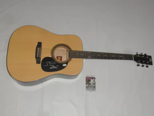 STEVE EARLE SIGNED NATURAL ACOUSTIC GUITAR AUTOGRAPHED LEGEND RARE JSA COA COLLECTIBLE MEMORABILIA