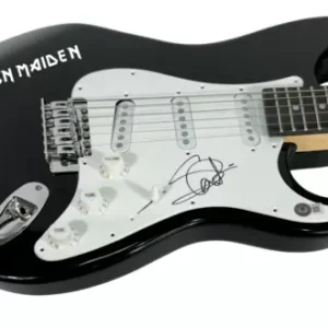Steve Harris Iron Maiden Signed Autograph Electric Guitar Beckett COA