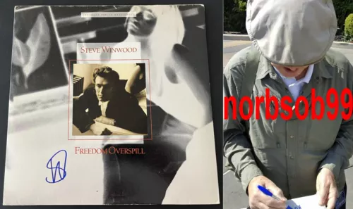 STEVE WINWOOD SIGNED AUTOGRAPH FREEDOM OVERSPILL VINYL w/EXACT PROOF BECKETT COA
