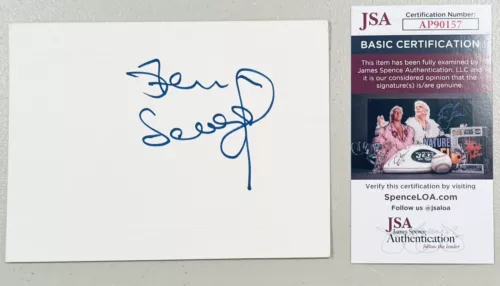 STEVEN SEAGAL SIGNED AUTOGRAPHED 4.5 X 6 CARD JSA CERT UNDER SIEGE COLLECTIBLE MEMORABILIA