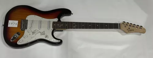 THE 1975 SIGNED ELECTRIC GUITAR MATTY HEALY GEORGE ADAM 3X JSA COA COLLECTIBLE MEMORABILIA