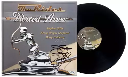 THE RIDES STEPHEN STILLS KENNY WAYNE SHEPHERD AUTOGRAPHED LP ACOA COLLECTIBLE MEMORABILIA
