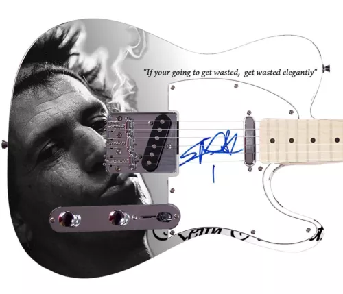 THE ROLLING STONES KEITH RICHARDS 1/1 GET WASTED PHOTO GRAPHICS GUITAR COLLECTIBLE MEMORABILIA