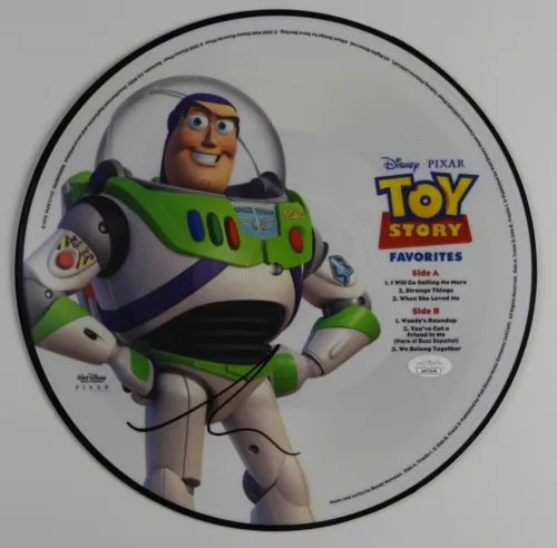 TIM ALLEN JSA SIGNED AUTOGRAPH RECORD VINYL TOY STORE PICTURE DISC SOUNDTRACK COLLECTIBLE MEMORABILIA