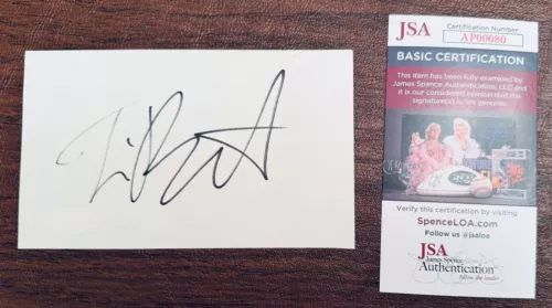TIM BURTON SIGNED AUTOGRAPHED 4×6 CARD JSA BATMAN BEETLEJUICE COLLECTIBLE MEMORABILIA