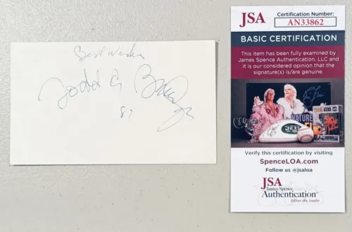 TODD BRIDGES SIGNED AUTOGRAPHED 3×5 CARD JSA CERT DIFF’RENT STROKES COLLECTIBLE MEMORABILIA