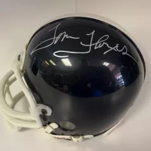TOM FLORES OAKLAND RAIDERS SIGNED AUTOGRAPHED MINI HELMET BECKETT AUTHENTICATED