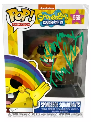 TOM KENNY SIGNED SPONGEBOB SQUAREPANTS FUNKO POP #558 AUTOGRAPH BECKETT COA COLLECTIBLE MEMORABILIA