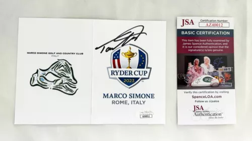 Tommy Fleetwood Signed 2023 Ryder Cup Scorecard JSA 1 COA