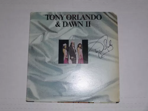 TONY ORLANDO AUTOGRAPHED TONY ORLANDO & DAWN 2 II ALBUM SIGNED COLLECTIBLE MEMORABILIA