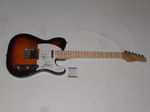 TOTO SIGNED SUNBURST ELECTRIC GUITAR STEVE LUKATHER JOSEPH WILLIAMS PSA COA COLLECTIBLE MEMORABILIA