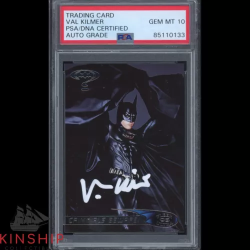VAL KILMER SIGNED 1995 BATMAN FOREVER TRADING CARD PSA DNA SLABBED AUTO 10 C2343 COLLECTIBLE MEMORABILIA
